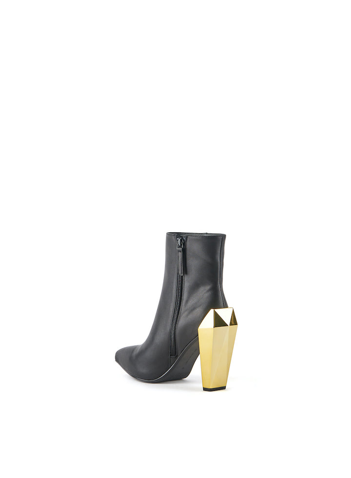 GEM BOOTIE HI BLACK+GOLD