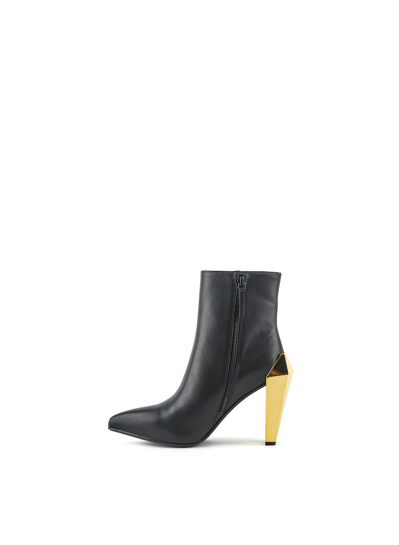 GEM BOOTIE HI BLACK+GOLD