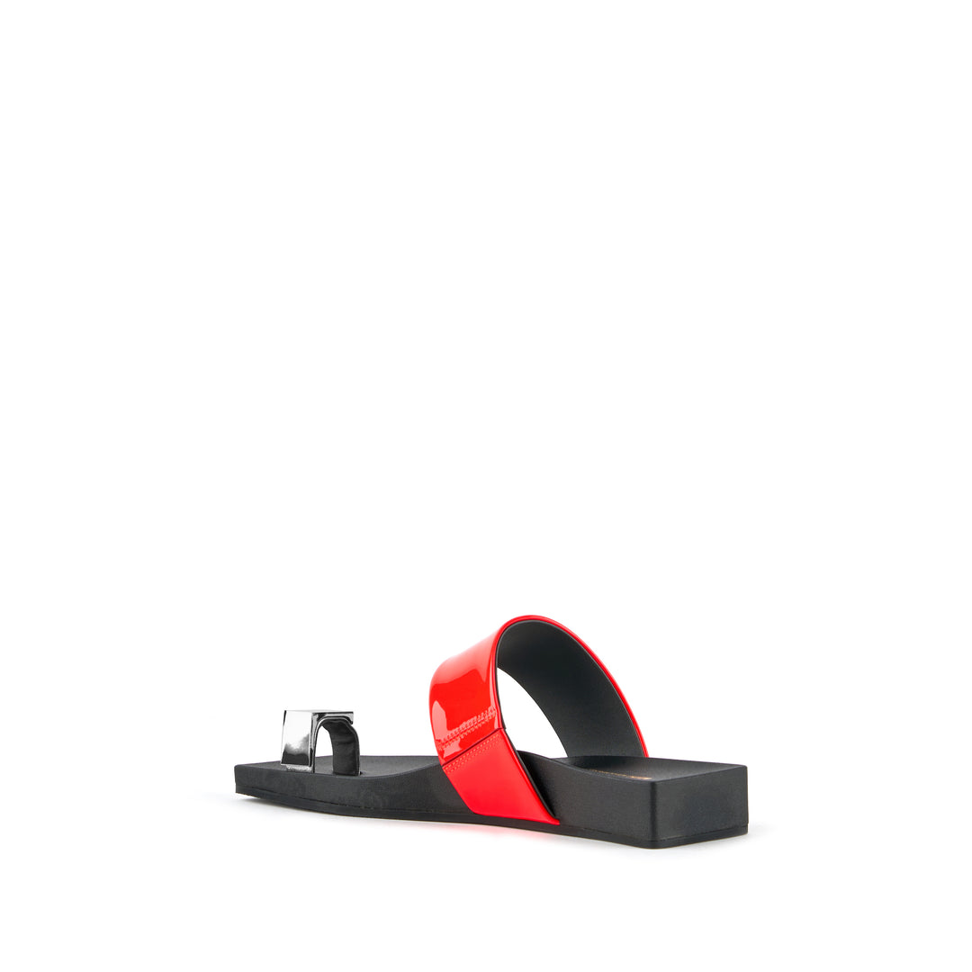 LOOP TOE LO CUBE RING FLUO RED