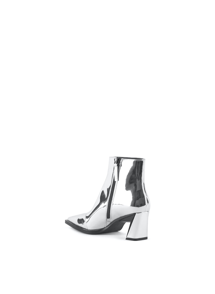 POLY BOOTIE MID MIRROR SILVER