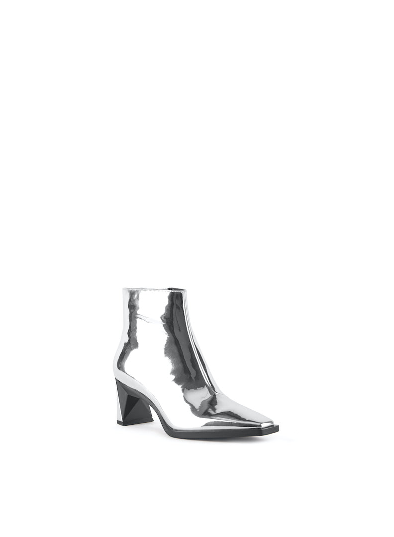 POLY BOOTIE MID MIRROR SILVER